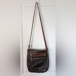 The Sak Leather Crossbody Bag Black & Tan